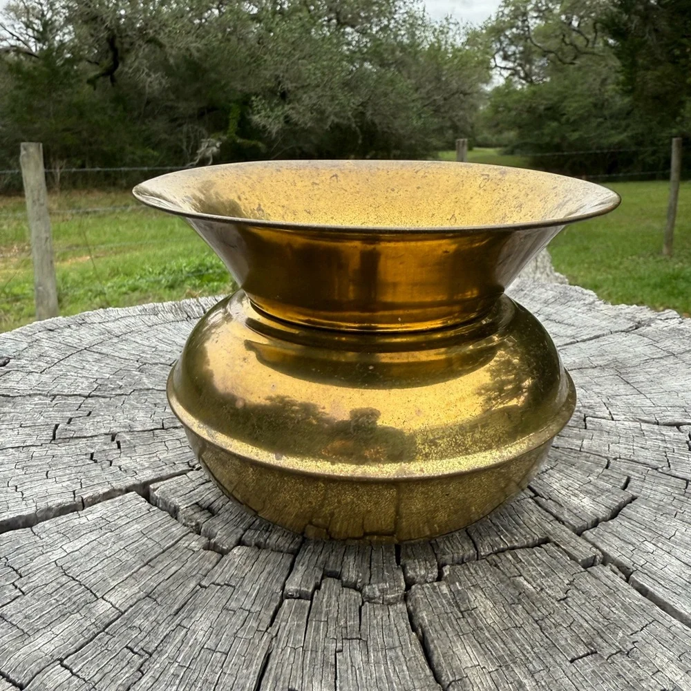 Vintage Brass Spittoon - Picture 3 of 6